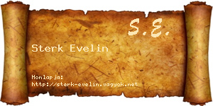 Sterk Evelin névjegykártya